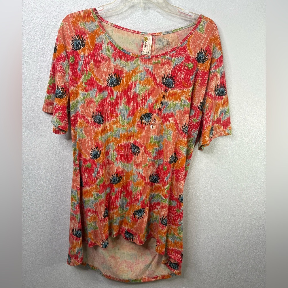A Walk In The Park XL Printed Blouse NWT